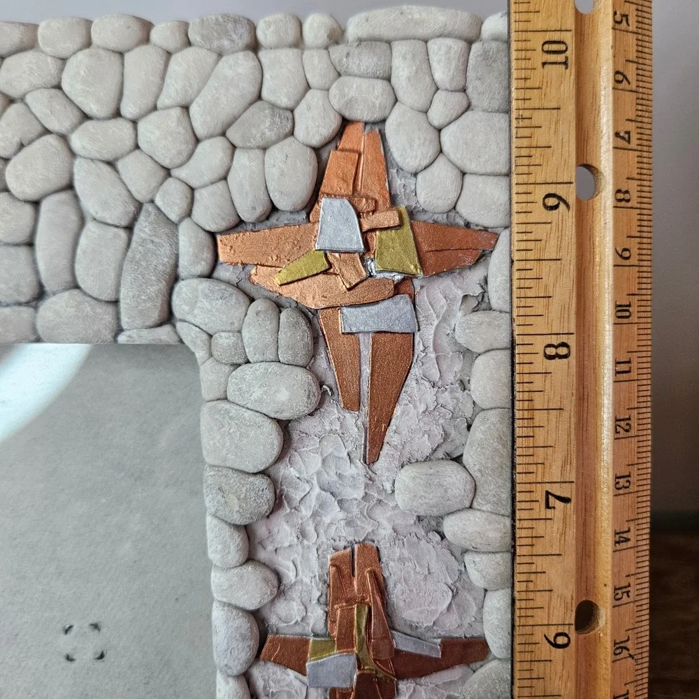 United Design‎ Corp Spiritual Harvest Three Crosses Pebble Texture Photo Frame